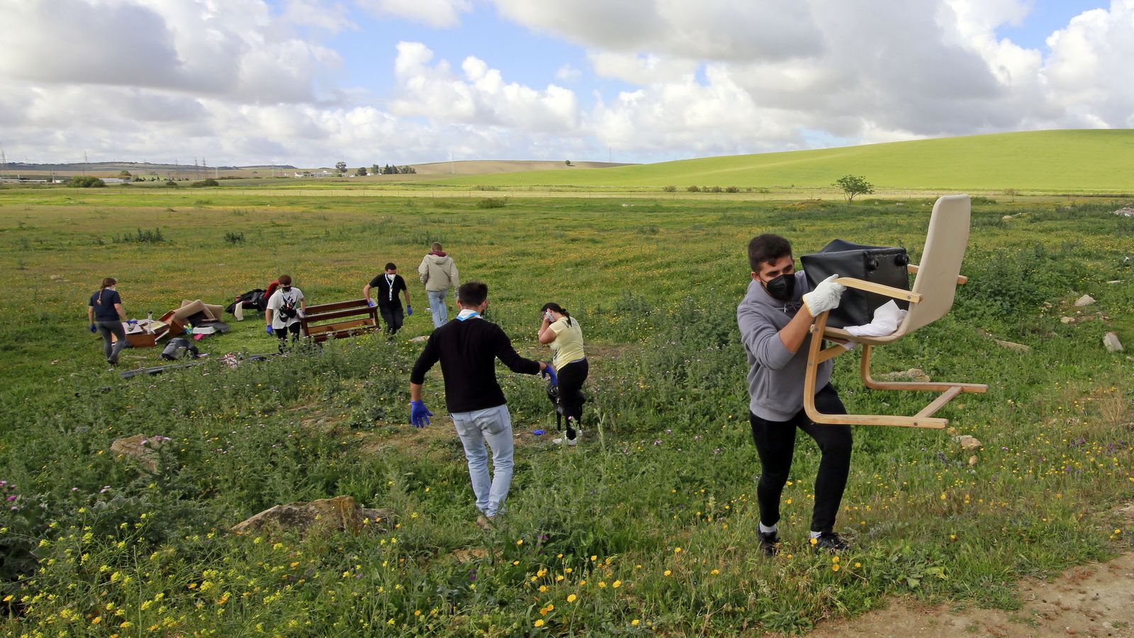 Gran recogida de Zero Waste Jerez con casi 40 voluntarios