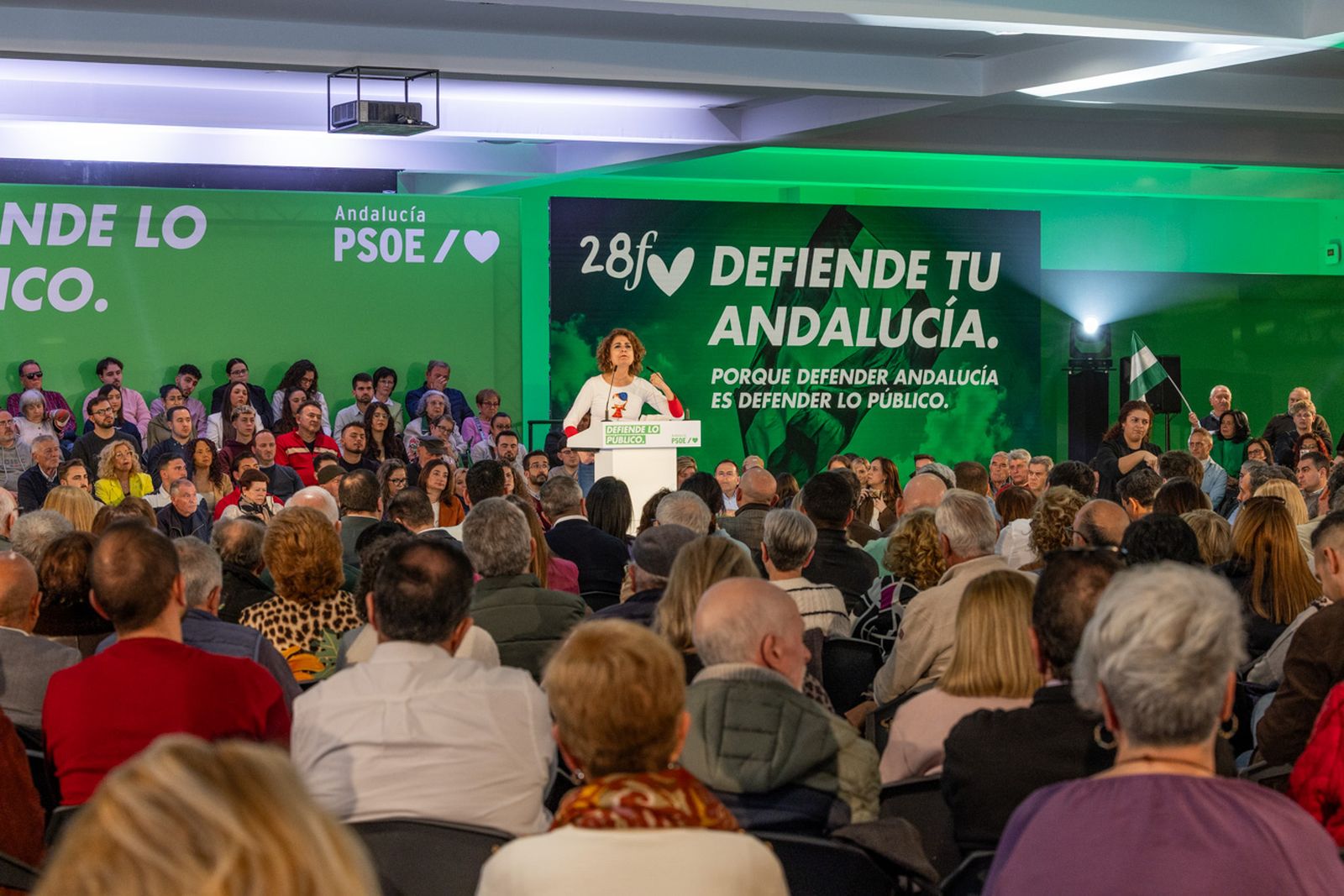 Acto en defensa de los servicios públicos para celebrar el 28F en Jaén