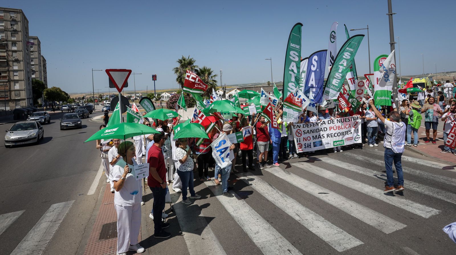 Imágenes de la manifestación en jerez por una Sanidad Pública y de Calidad