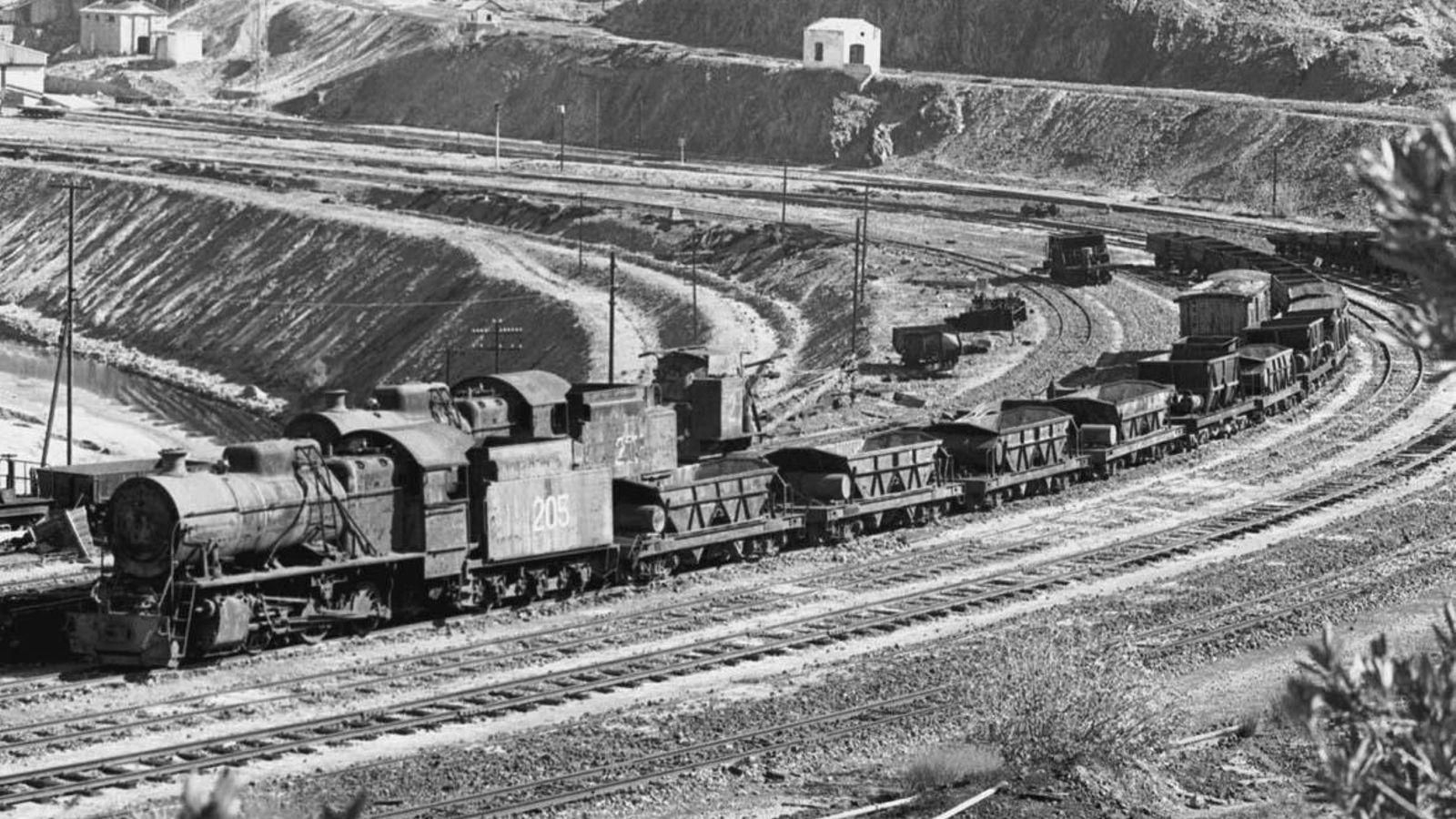 Imagen de archivo del tren minero en Riotinto.