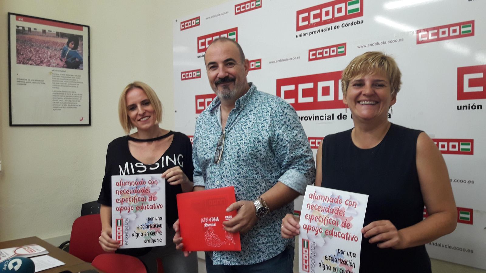 Eva Rodríguez, Antonio Sánchez y Carmen Agredano.