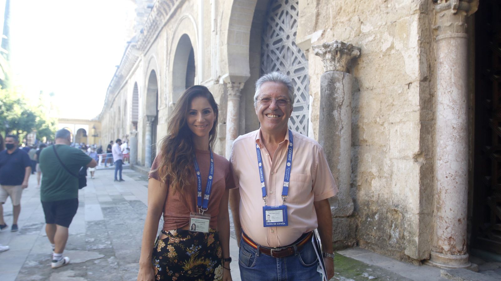 Los guías Laura Cabrera y Luis Álvarez