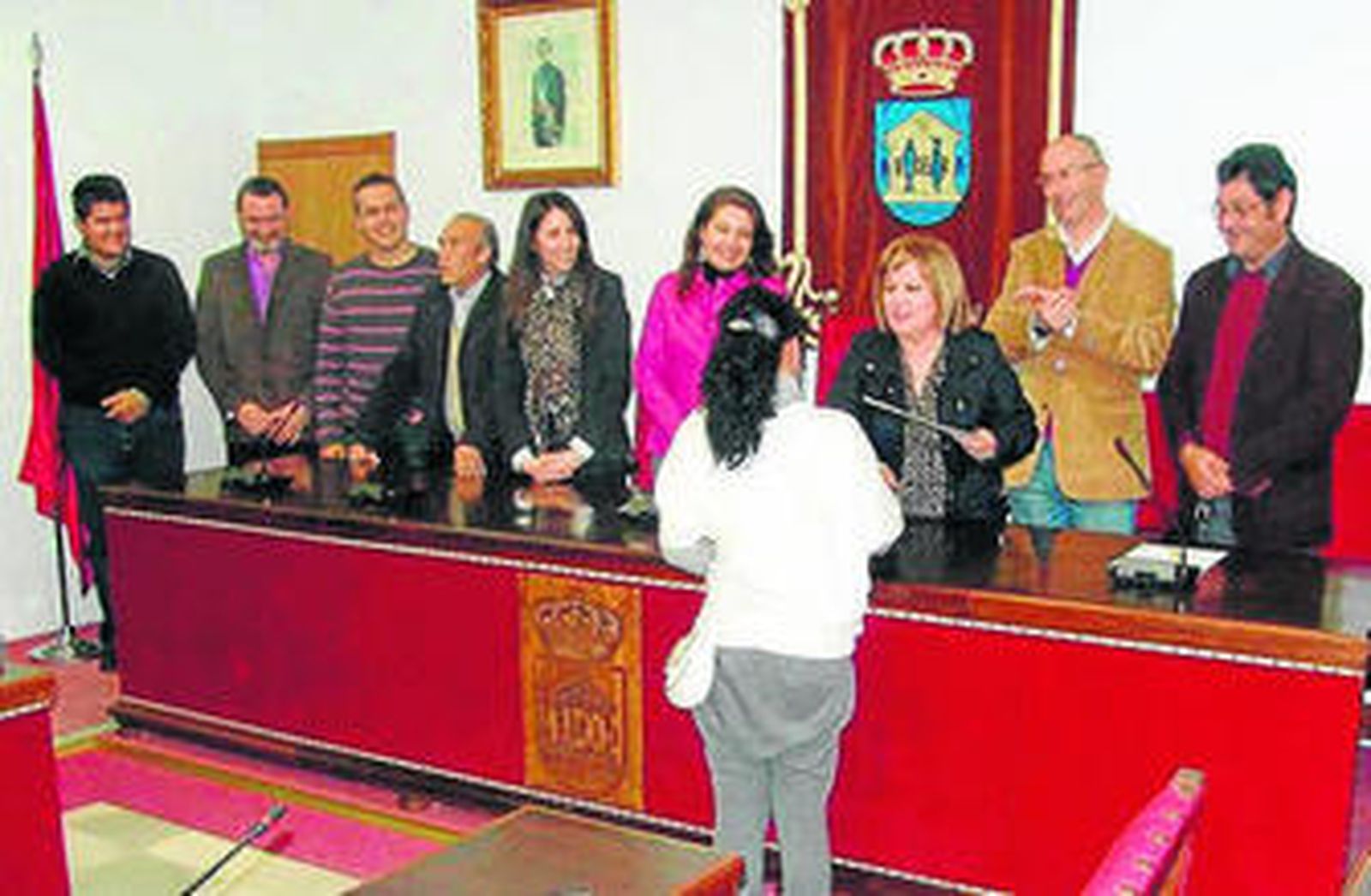 La delegada de Empleo ayer en Adra durante la entrega de los diplomas.