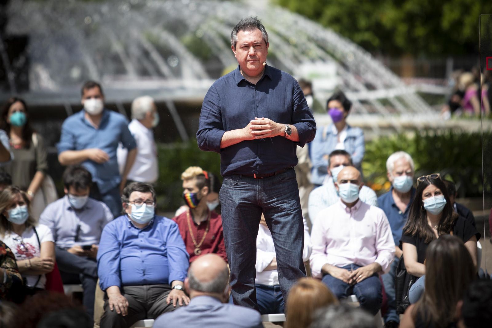 Juan Espadas, este domingo en Granada durante la presentación de su candidatura.