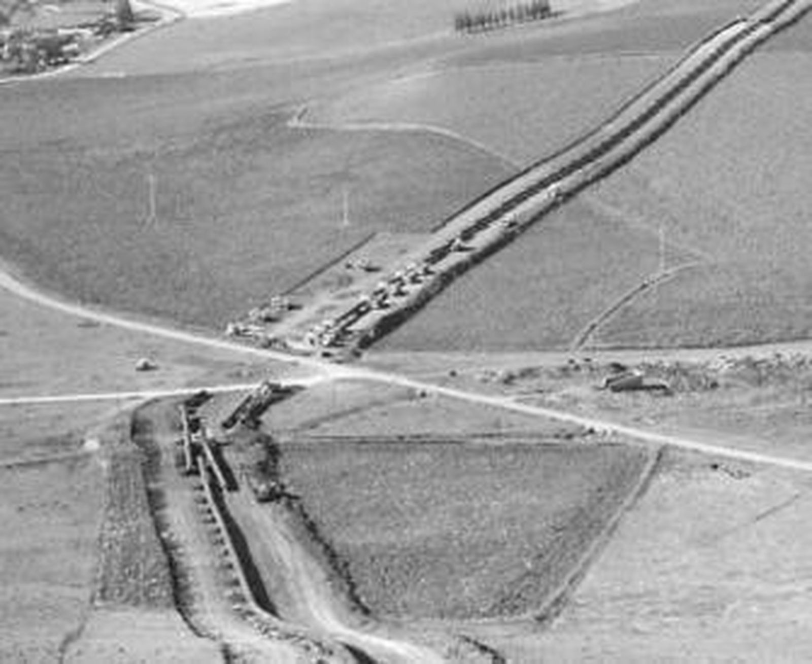 Construcción del trazado del gasoducto en la provincia.