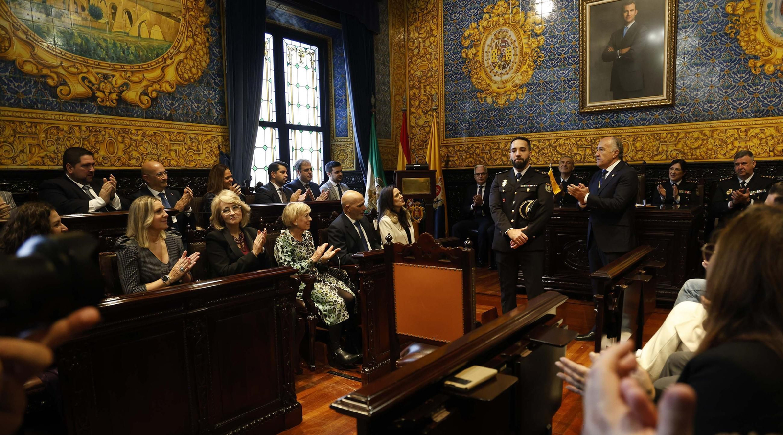 Las fotos del homenaje en Algeciras al inspector jefe de la Policía Nacional Francisco González Suárez
