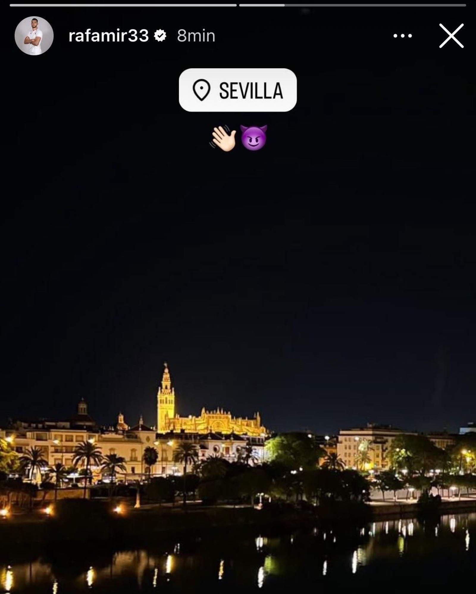 El mensaje del cartagenero en su última storie.