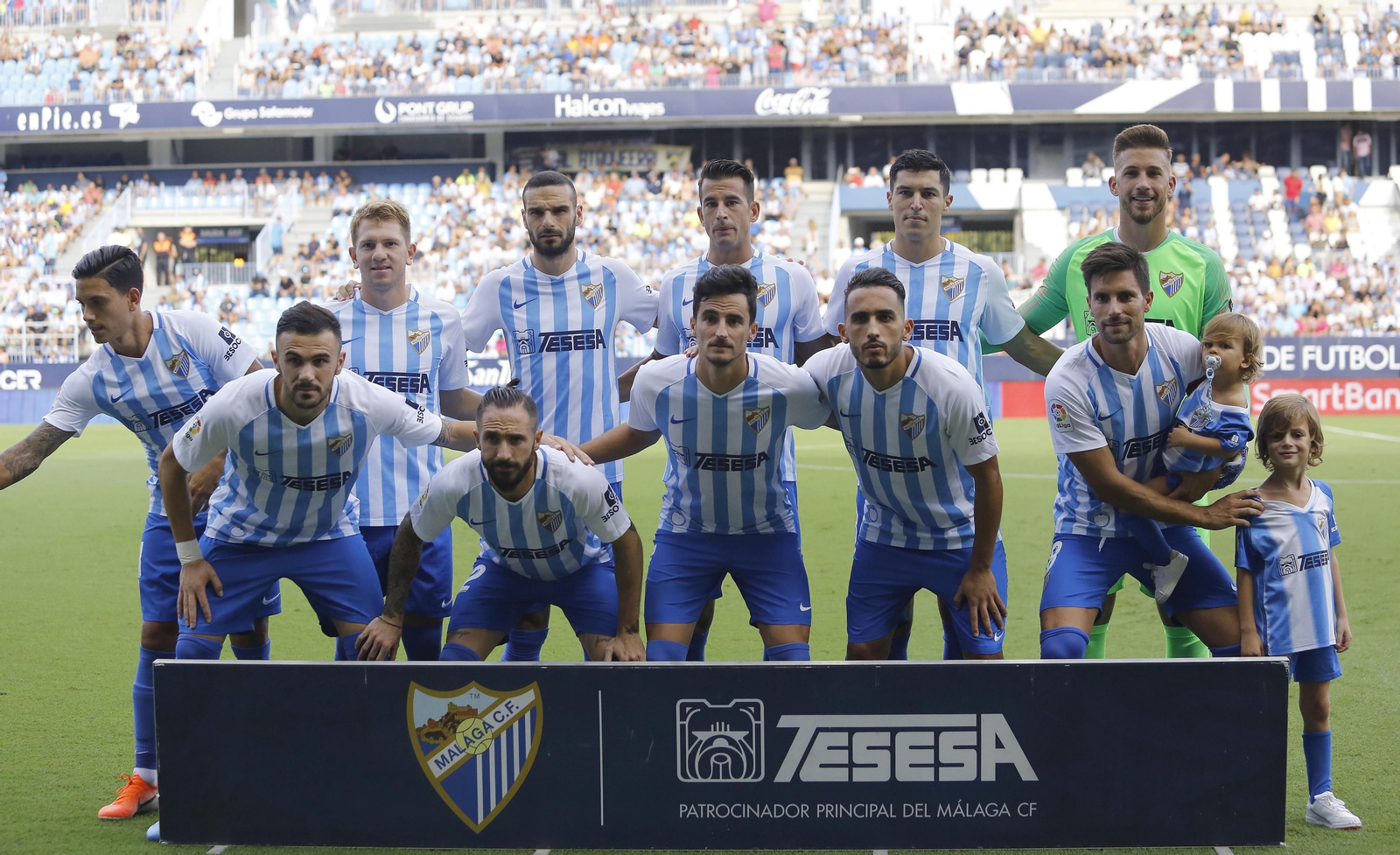 El once inicial del Málaga hoy.