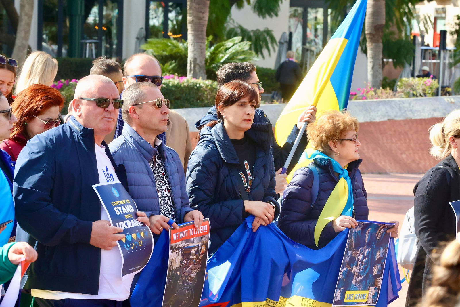 Concentración en Málaga por el segundo aniversario de la invasión de Ucrania