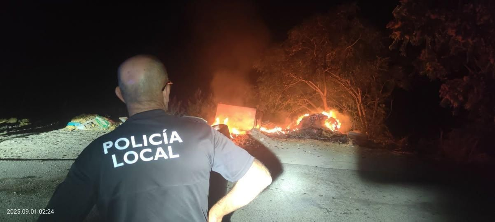 Imagen publicada en redes por la Policía Local de Íllora.