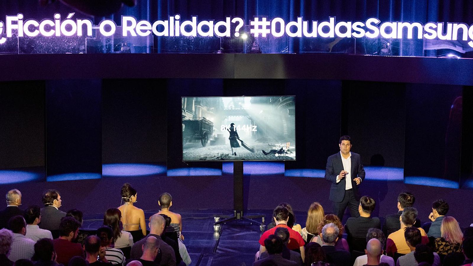 Nacho Monge, director de negocio de Consumer Electronics en Samsung Electronics Iberia, durante la presentación de los nuevos televisores de la marca.