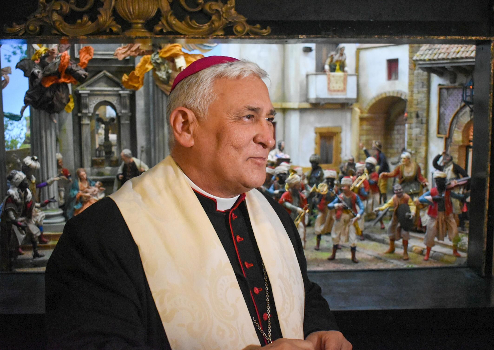 Inauguración del belén de la Fundación Cajasol, en la plaza San Antonio.
