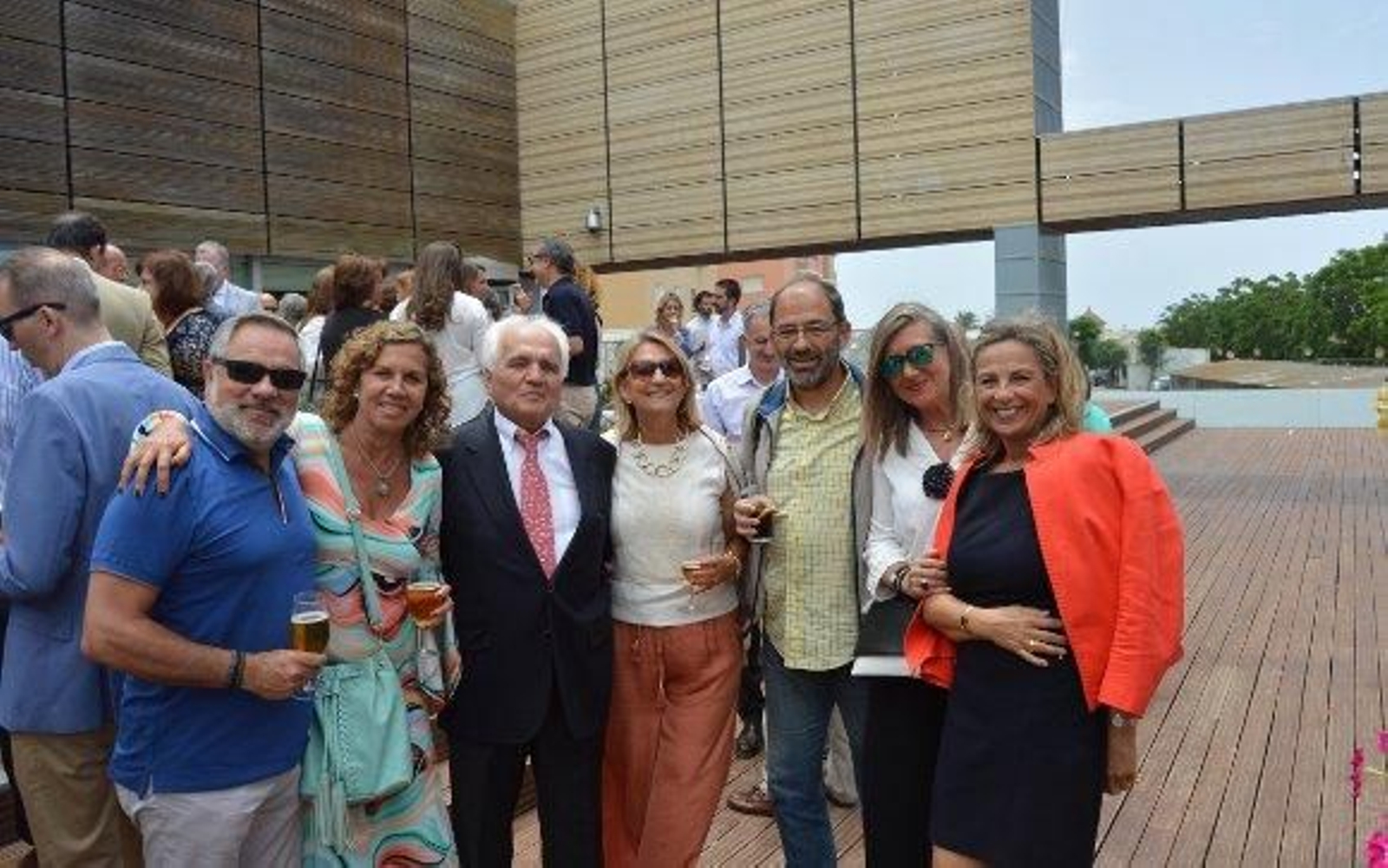 Salvador Celada, Mila Fernández de la Puente, Antonio Morillo, Marisa Ulibarri, Fernando Santiago, Cati Ulibarri y Flora Balbontín,

Foto: Ignacio Casas de Ciria