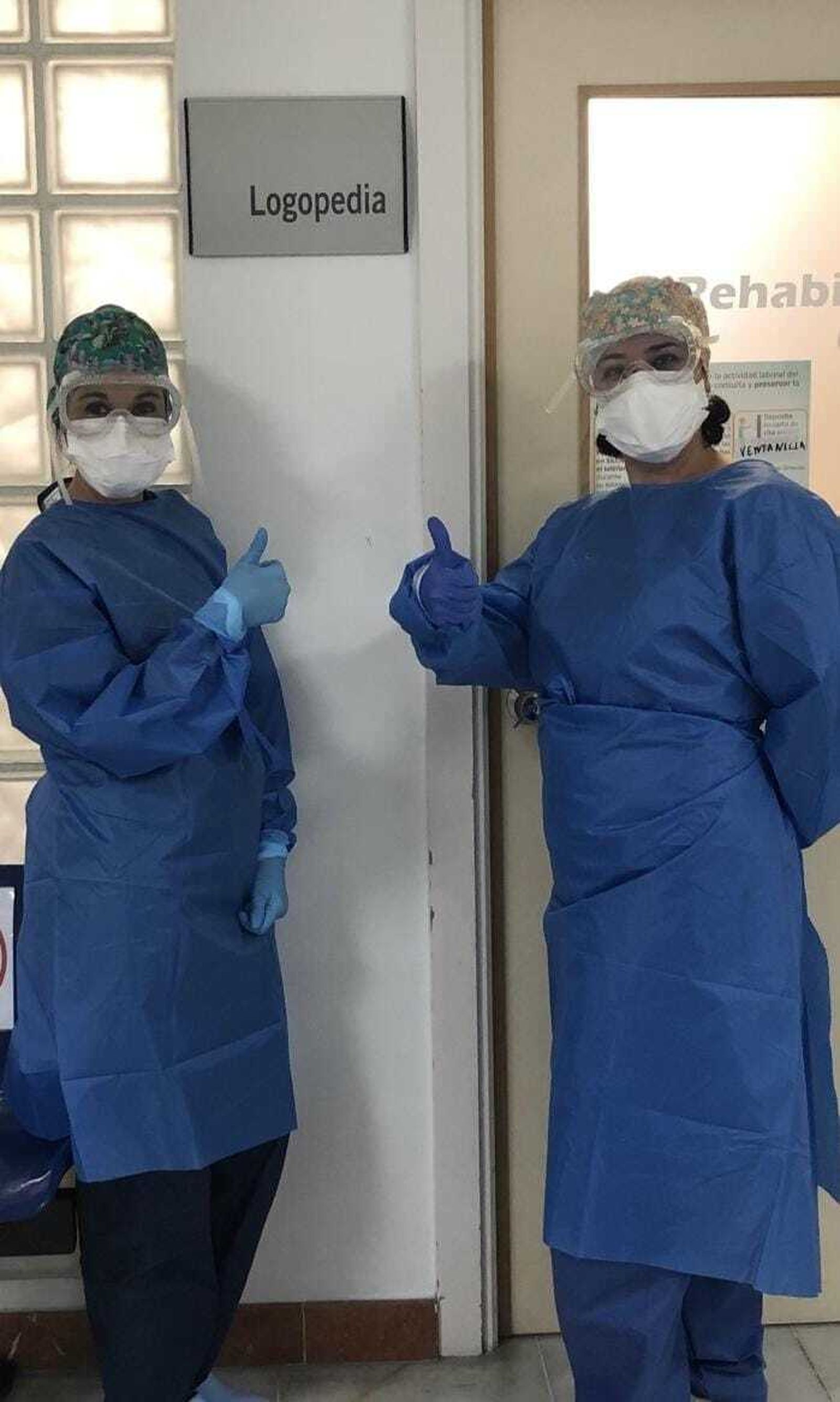 Las logopedas Marta Montes y Marina López del Hospital Virgen Macarena.