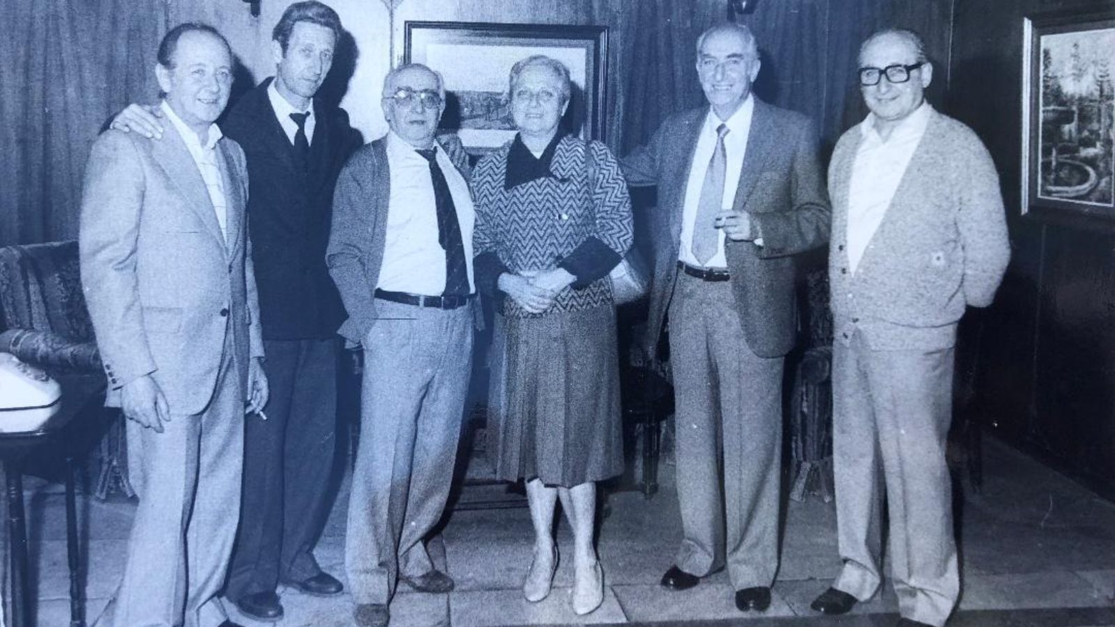 Los hermanos Carlos, Ángel, Emilio, Ana, Jose María y Eloy López Vergara.