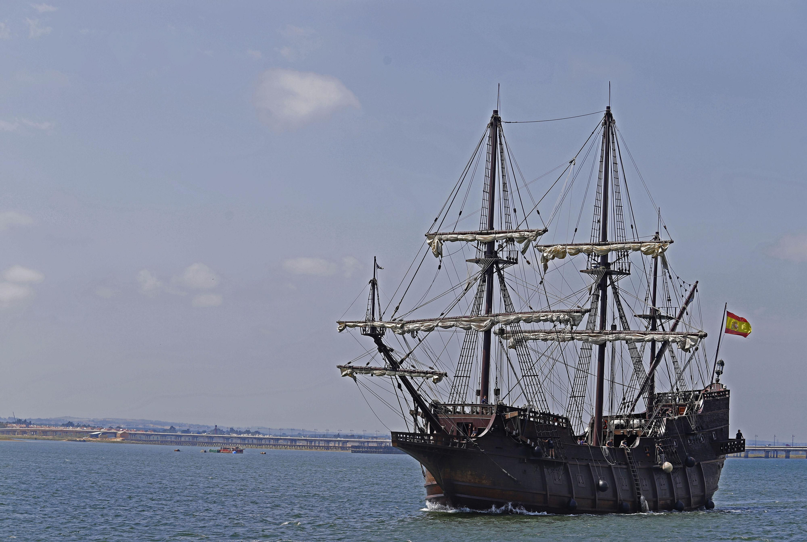 El Galeón Andalucía en una visita anterior a Huelva. El Galeón Andalucía en una visita anterior a Huelva.