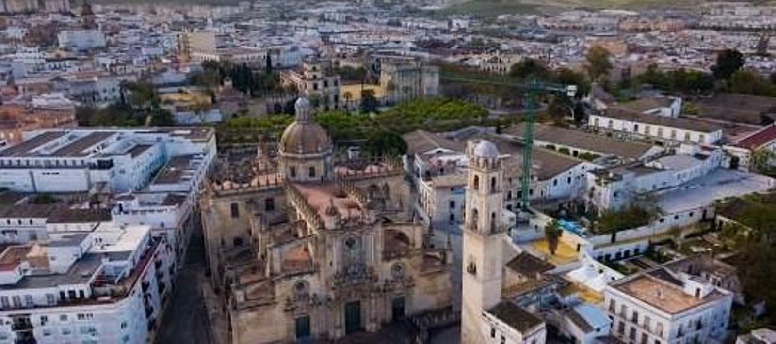 Vista aérea de la Catedral de Jerez.