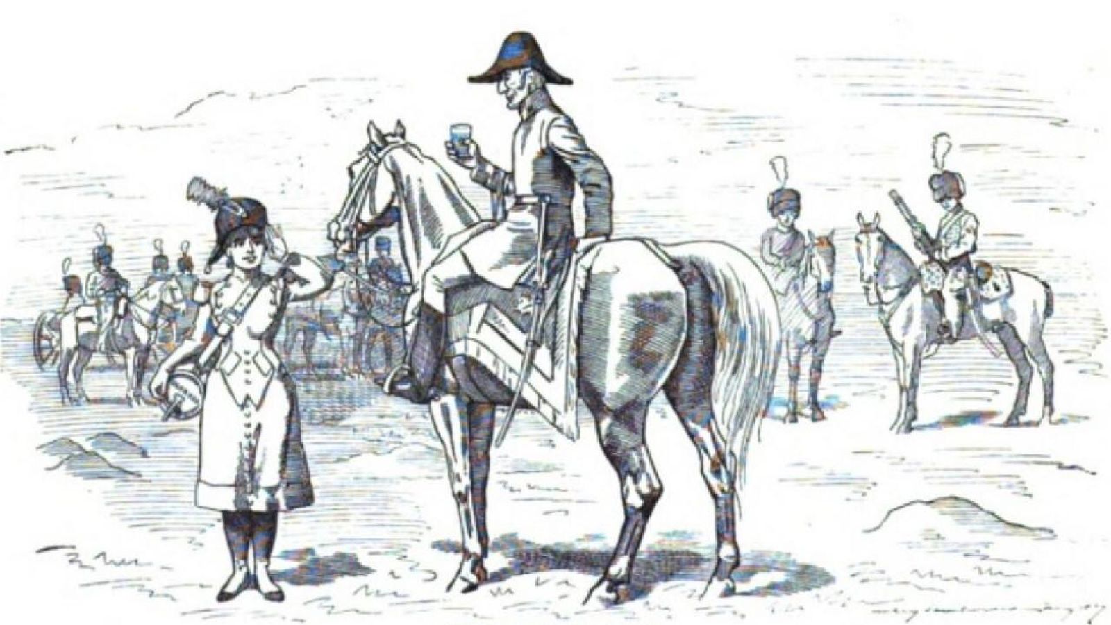 Wellington en Jerez, dibujo de Linley Sambourne en Sherryana.