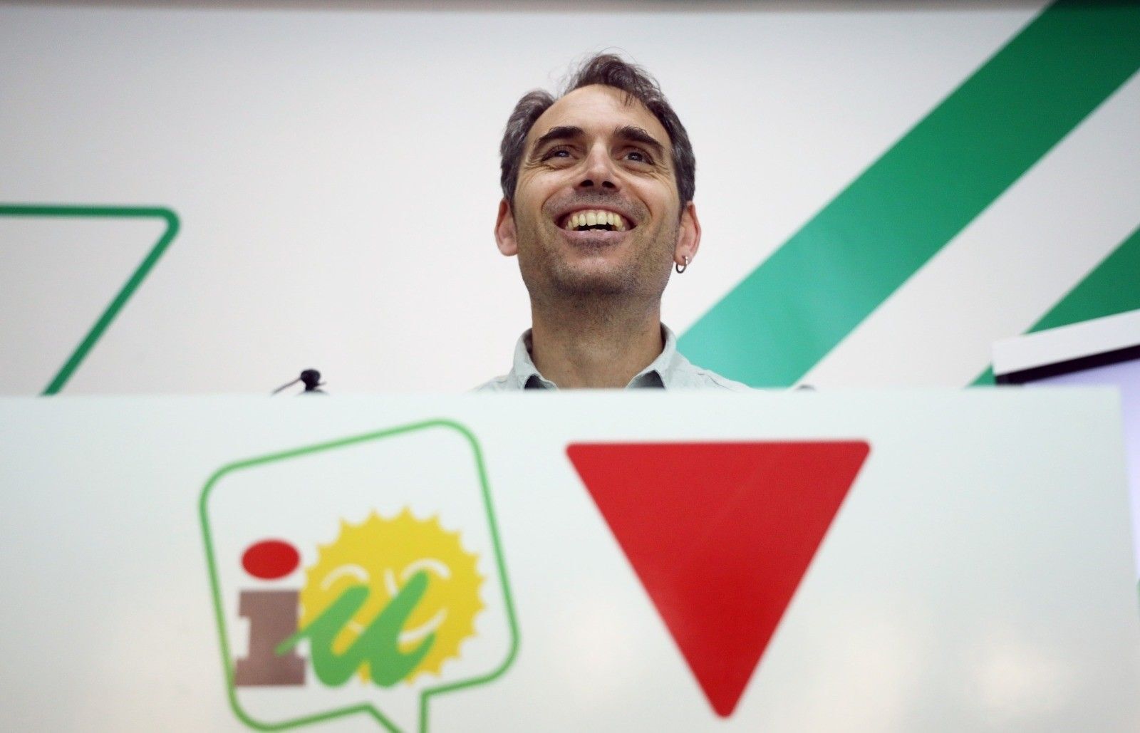 El coordinador general de IU en Andalucía, Toni Valero, en una comparecencia reciente.