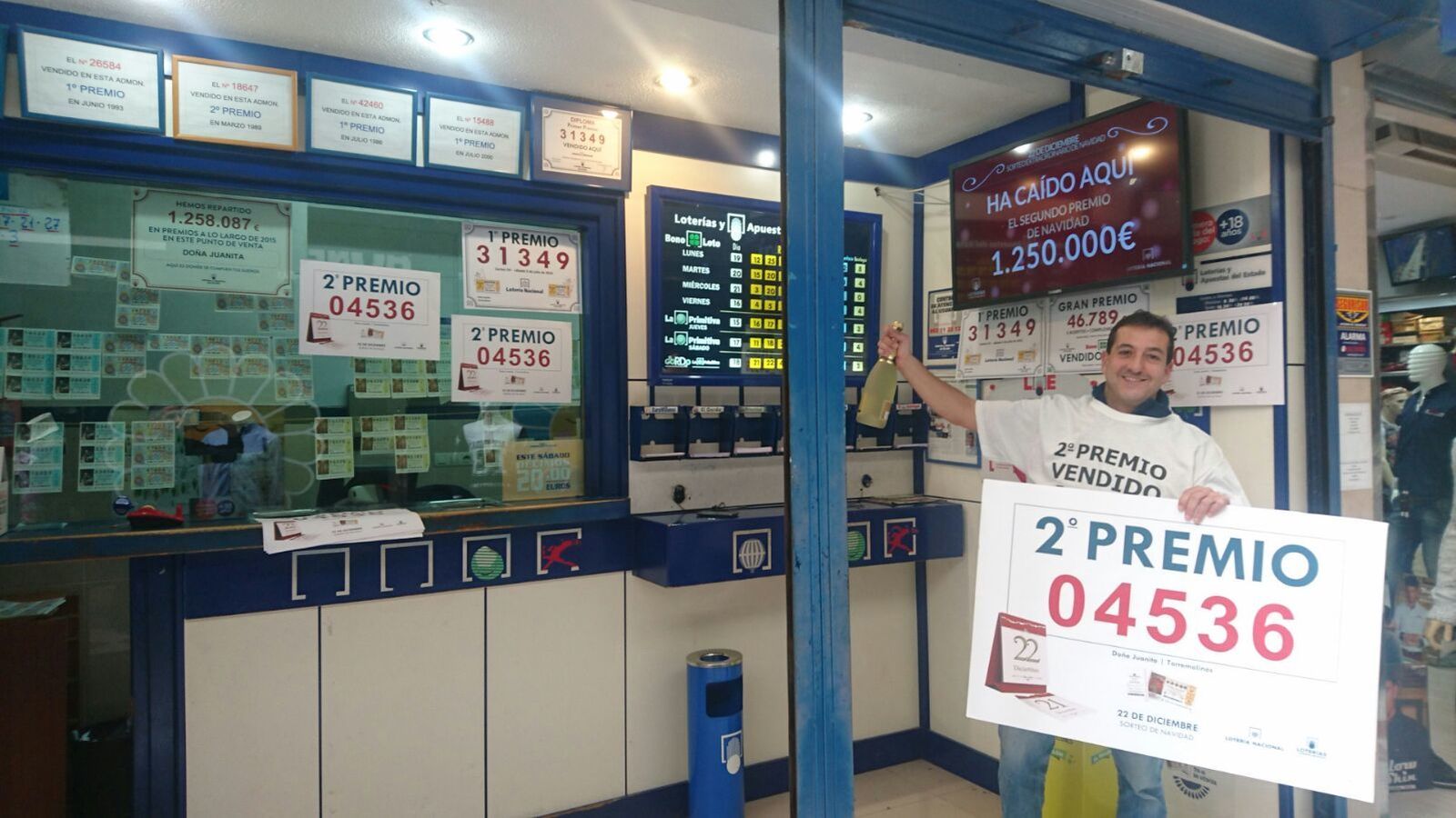 Los premiados en la Lotería de Navidad en Málaga