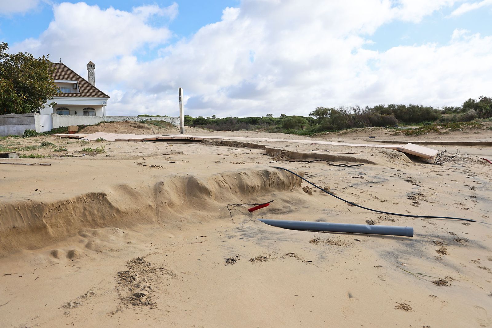 Las imágenes del Portil tras el paso de la borrasca Laurence