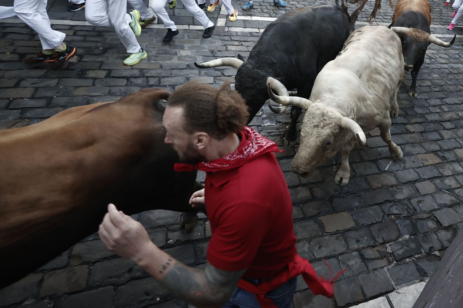 Cuarto encierro de los sanfermines con toros de Fuente Ymbro