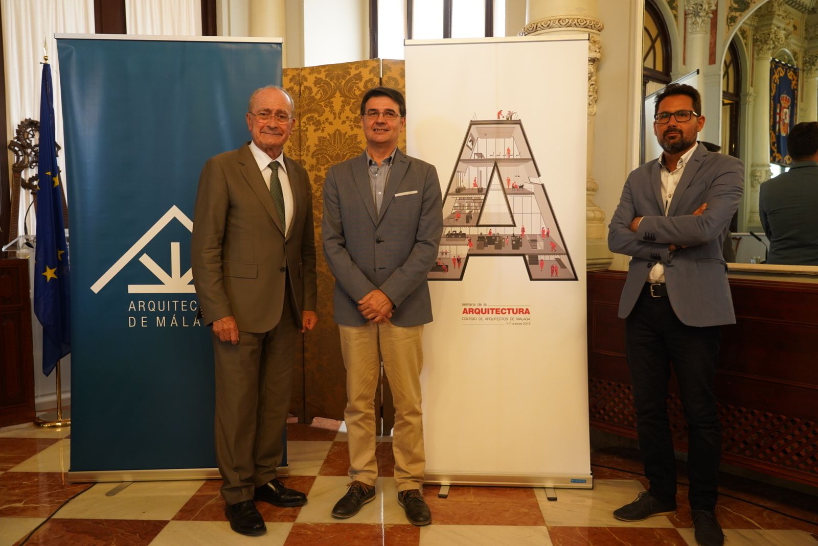 Presentación del programa de la Semana de la Arquitectura, ayer en el Ayuntamiento.