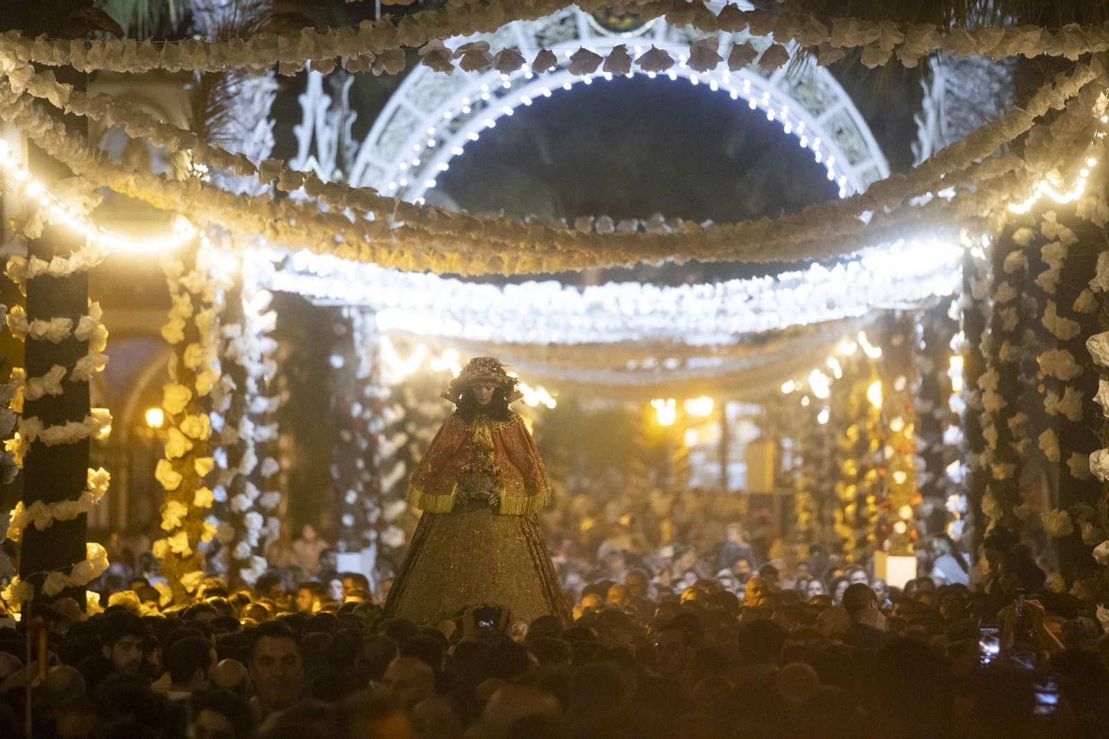Imágenes del traslado de la Virgen del Rocío de Almonte hasta El Chaparral