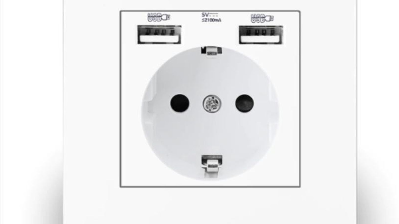 Toma de corriente de pared con doble conexión USB de Delviz