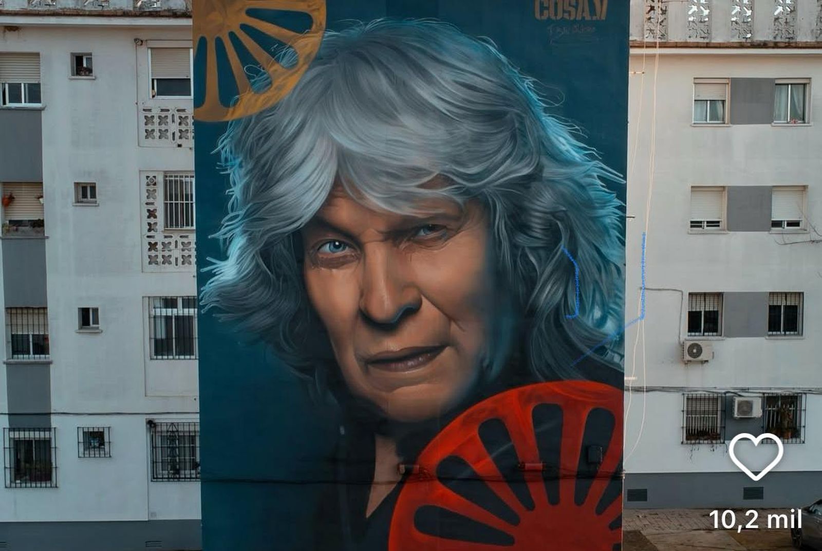 Mural de José Mercé para conmemorar los 600 años de la llegada del pueblo gitano a la Península Ibérica, Cosa V.