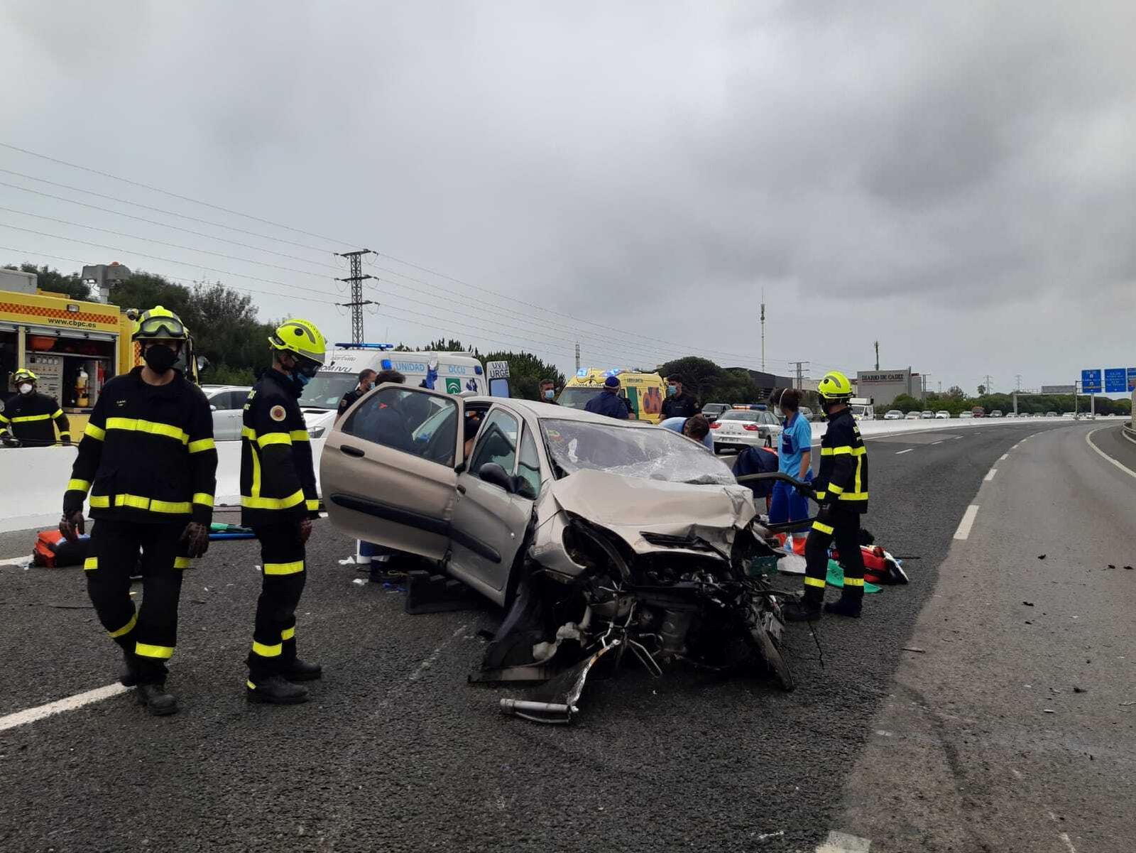 Una imagen del vehículo siniestrado.