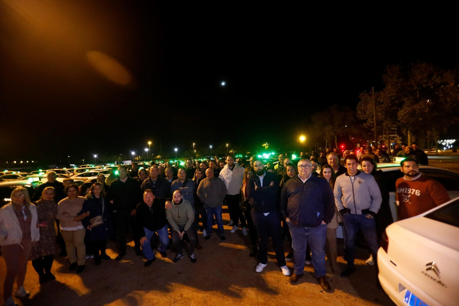 Concentración de taxistas cordobeses en El Arenal. Concentración de taxistas cordobeses en El Arenal.