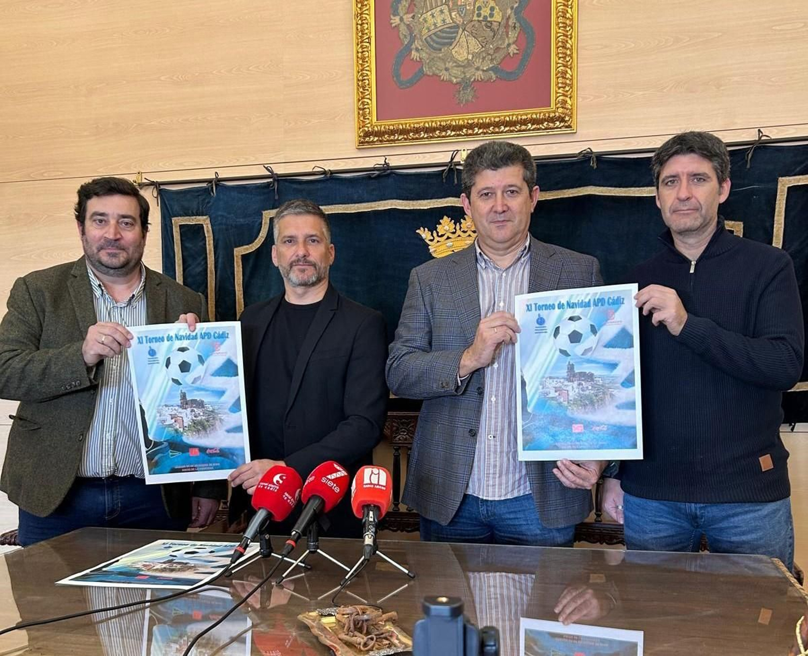 Fernando Díaz, Oliver Verhoeven, Francis Heredia y Álvaro Geneiro, durante la presentación del evento.