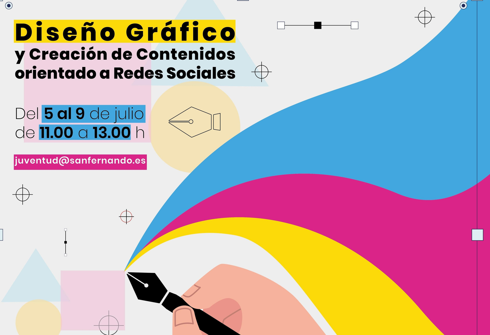 Parte del cartel del taller de Diseño Gráfico del Ayuntamiento isleño.