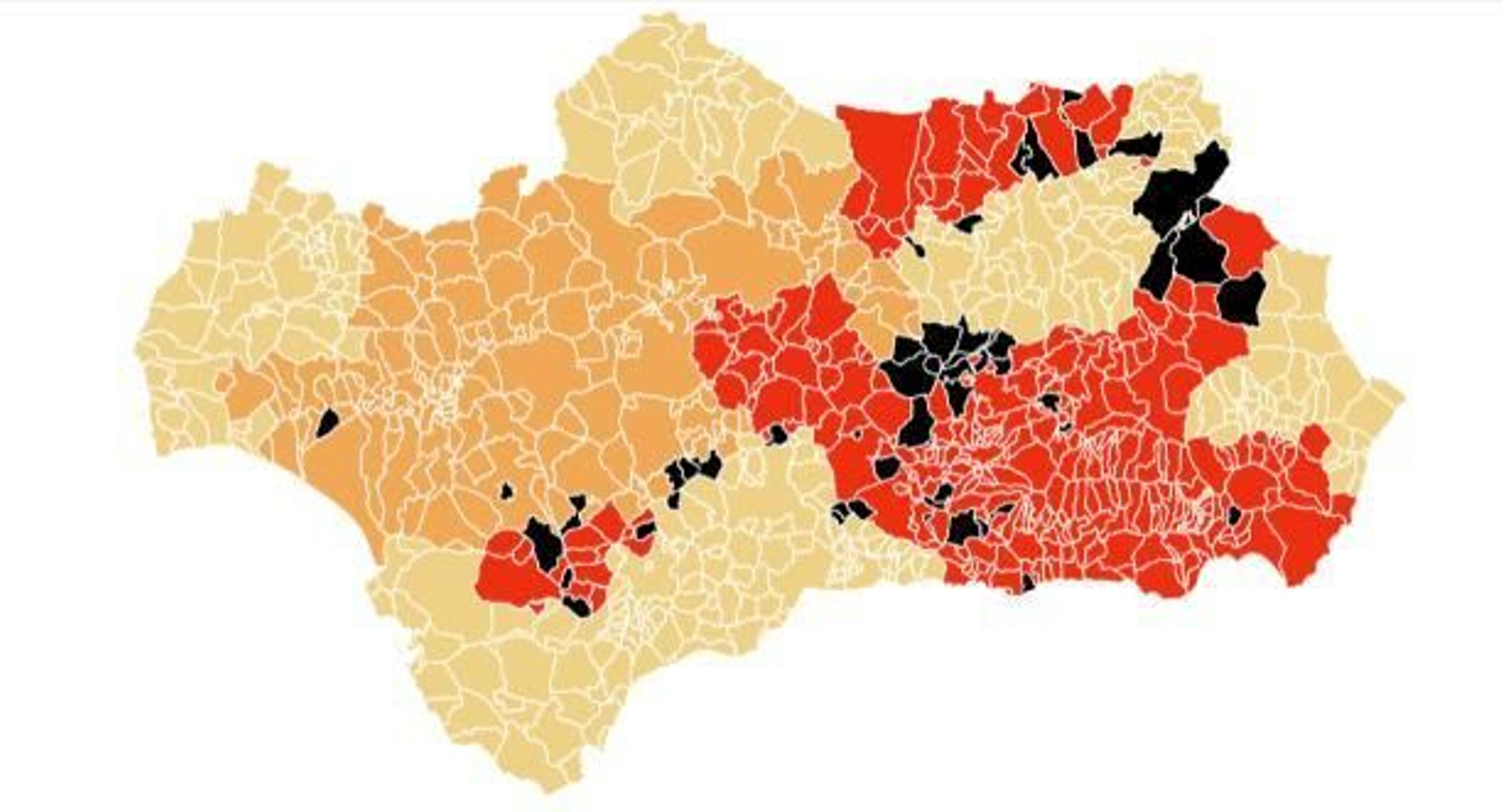 Nivel de alerta Covid en cada municipio de la comunidad
