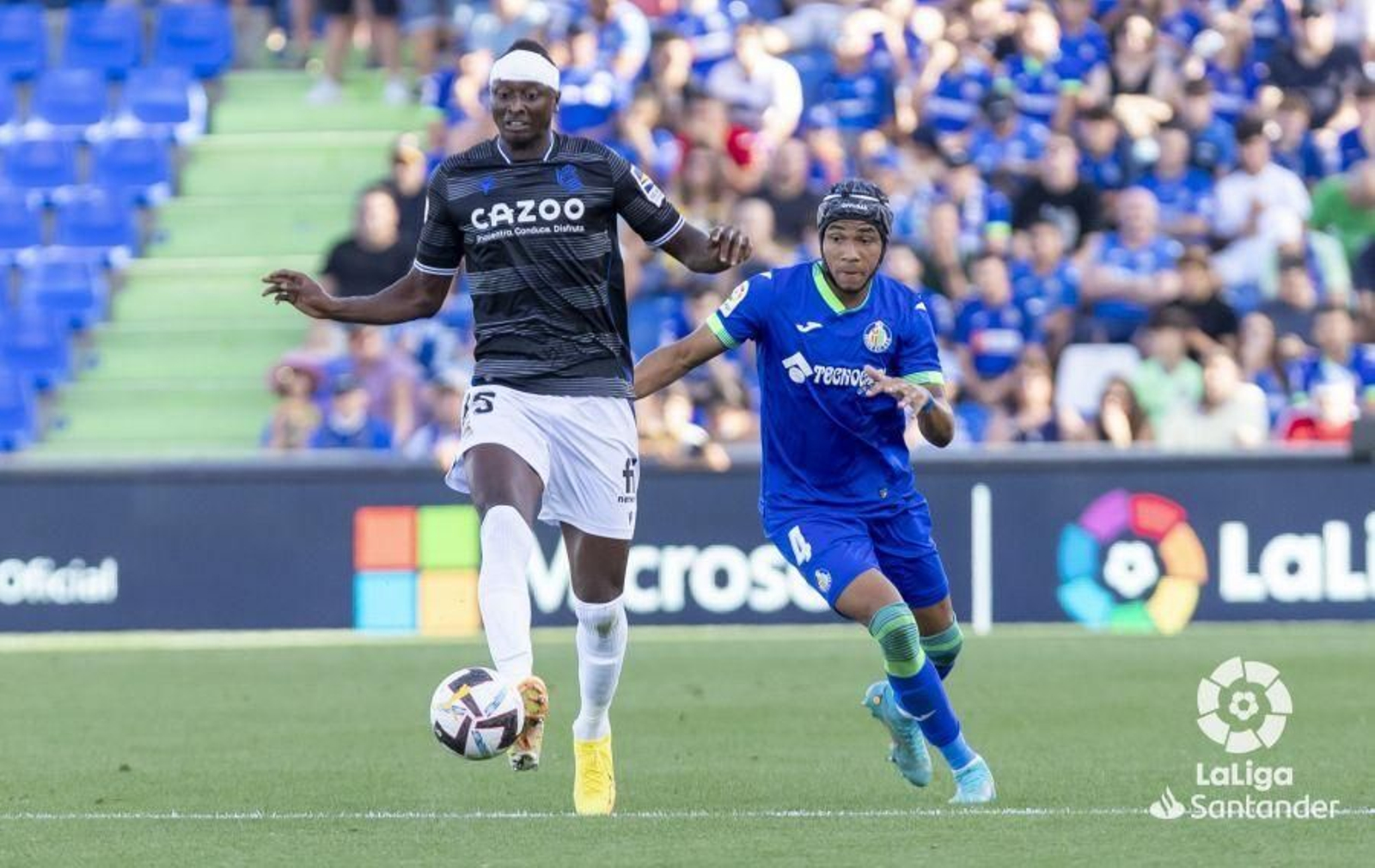 Umar Sadiq durante el partido de este domingo contra el Getafe.