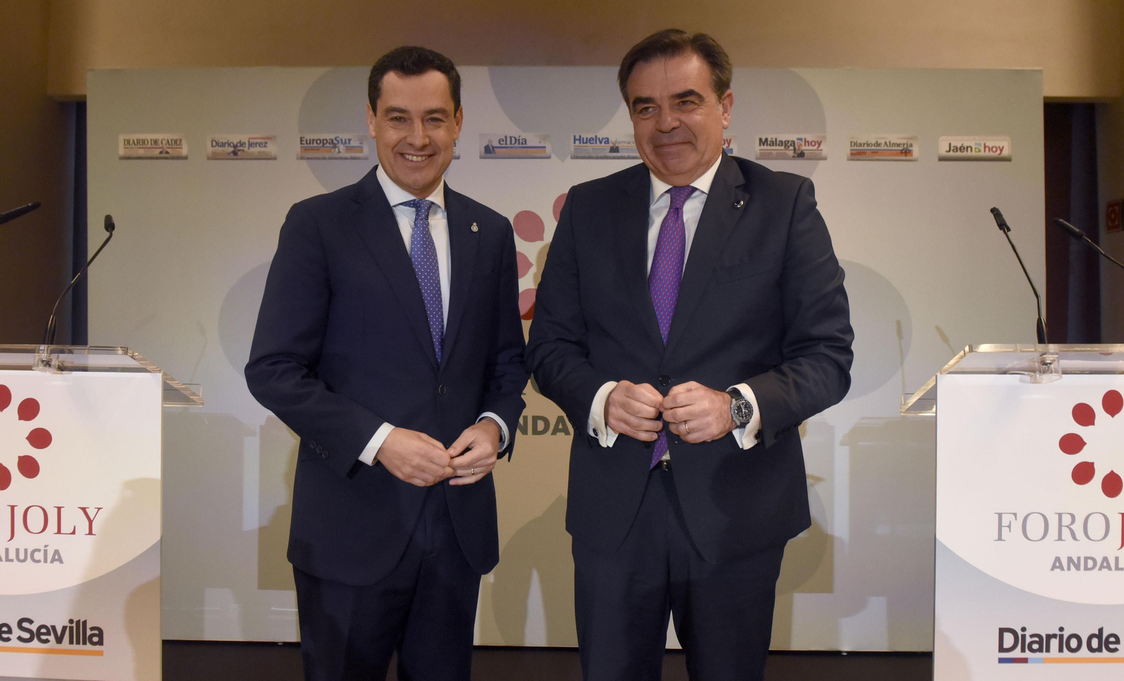 Margaritis Schinas y Juan Manuel Moreno