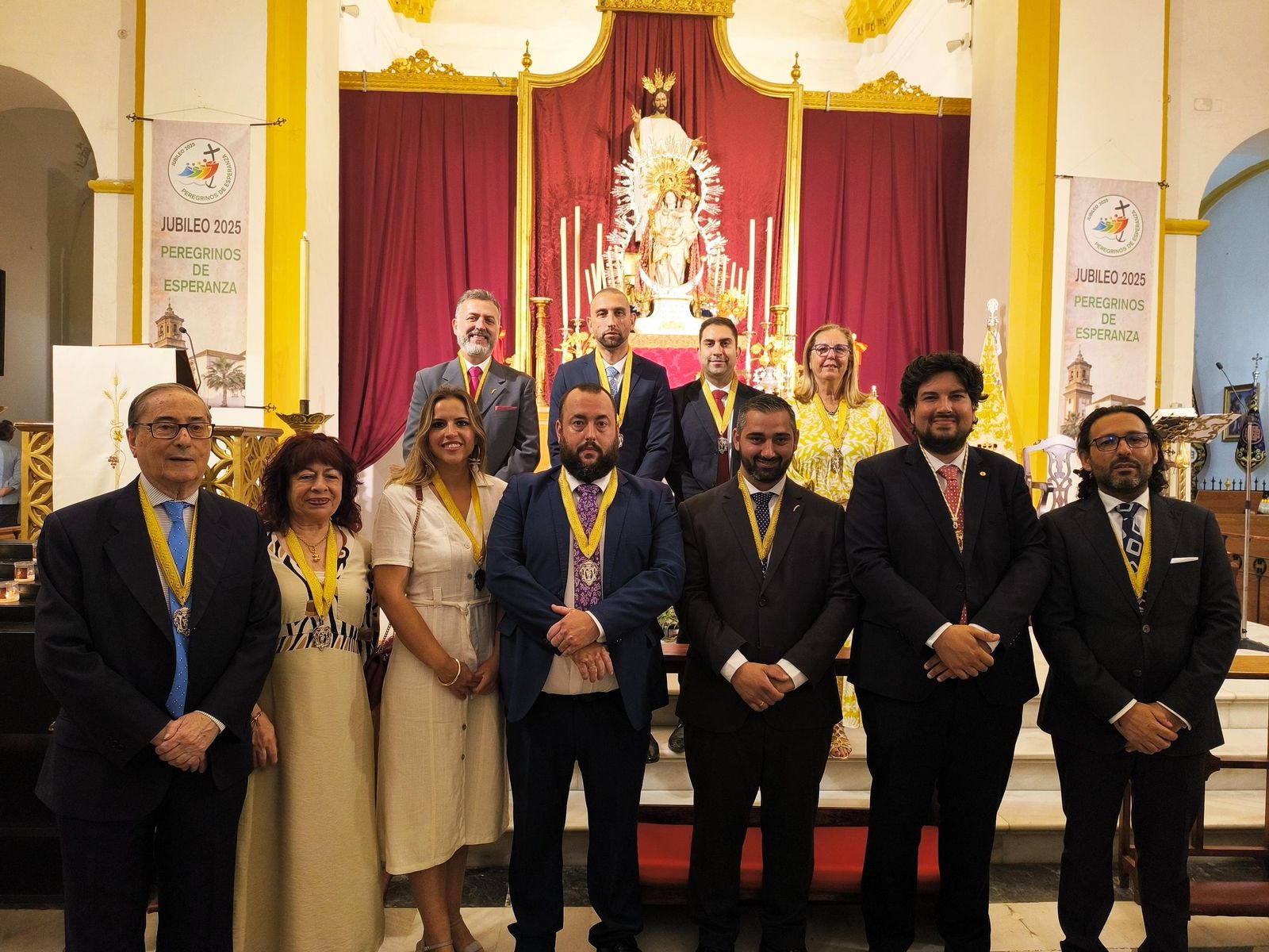 La toma posesión de la nueva junta de gobierno de la hermandad de la Palma.