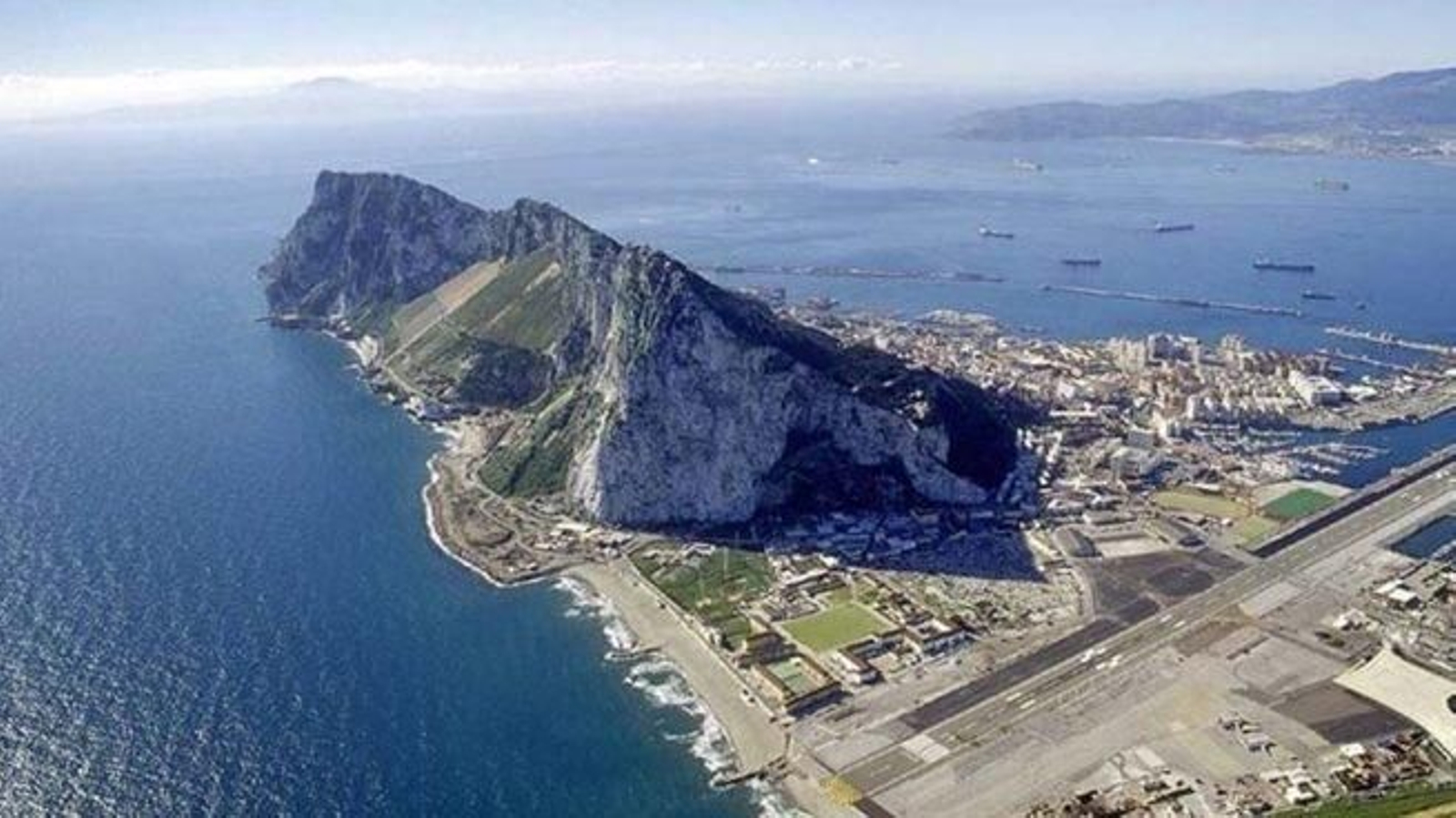Vista aérea de Gibraltar Vista aérea de Gibraltar