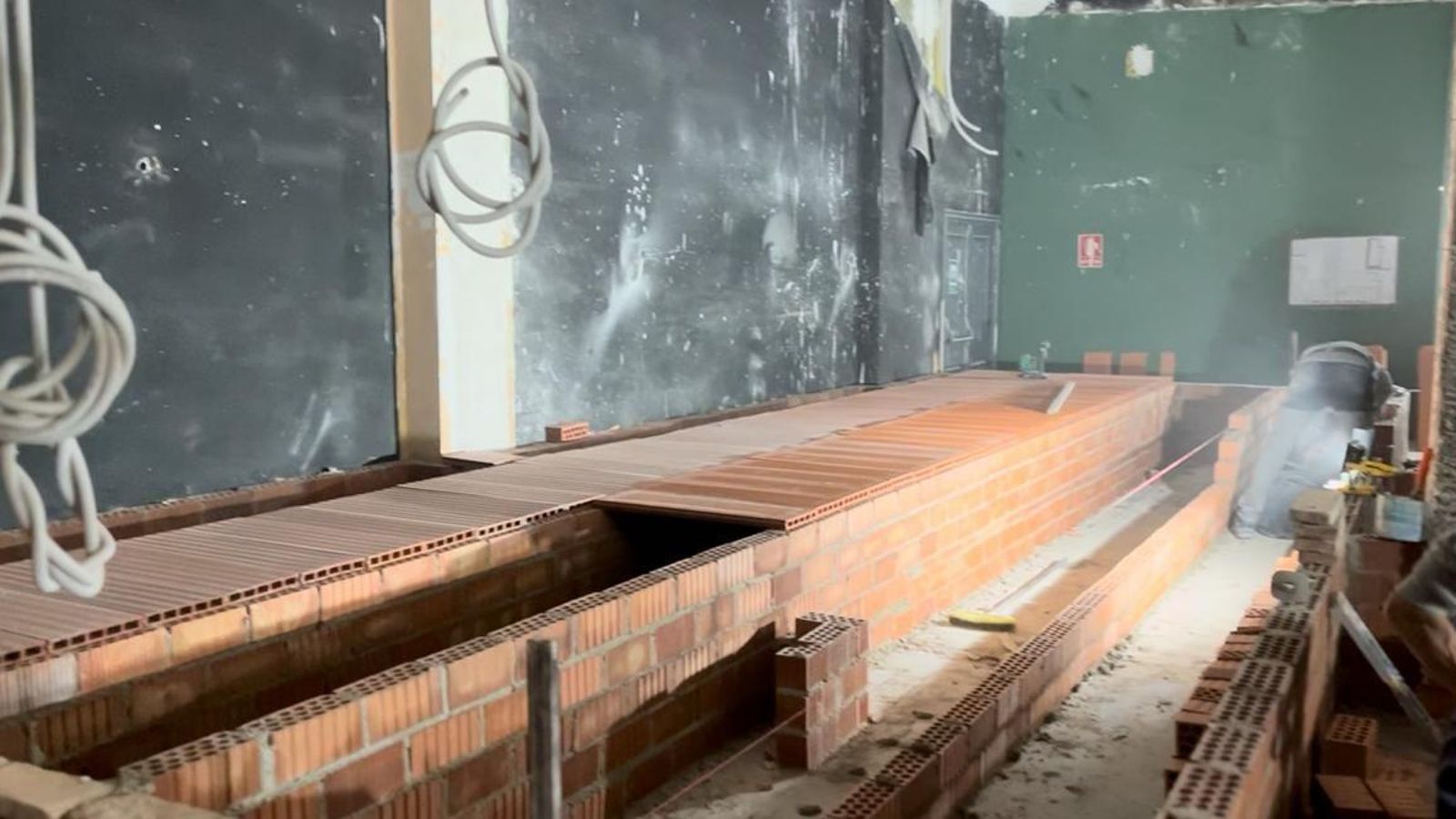 Estado de las obras en el interior del local.