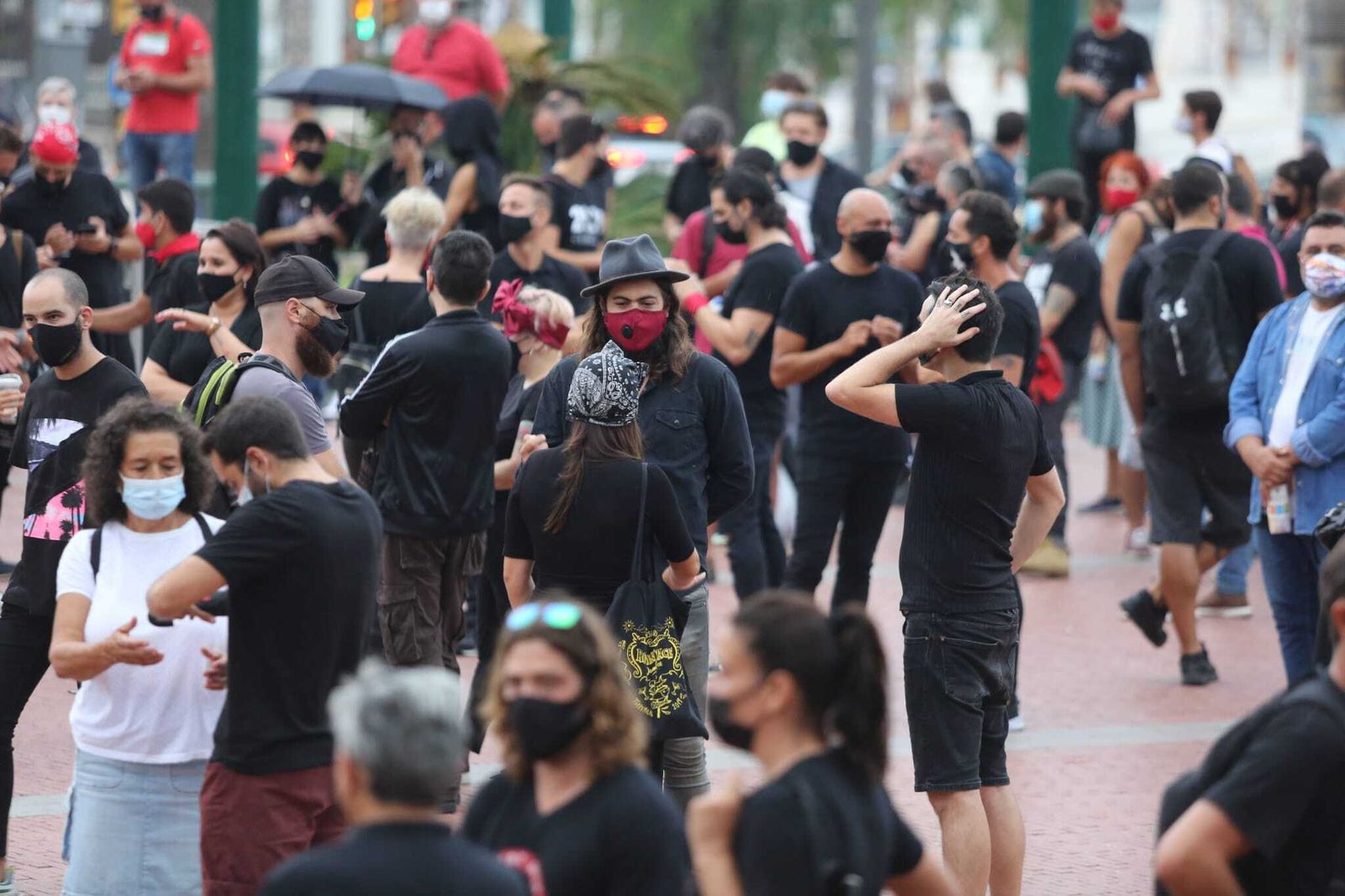 Las fotos de la manifestación de 'Alerta Roja' en Málaga en defensa de la cultura