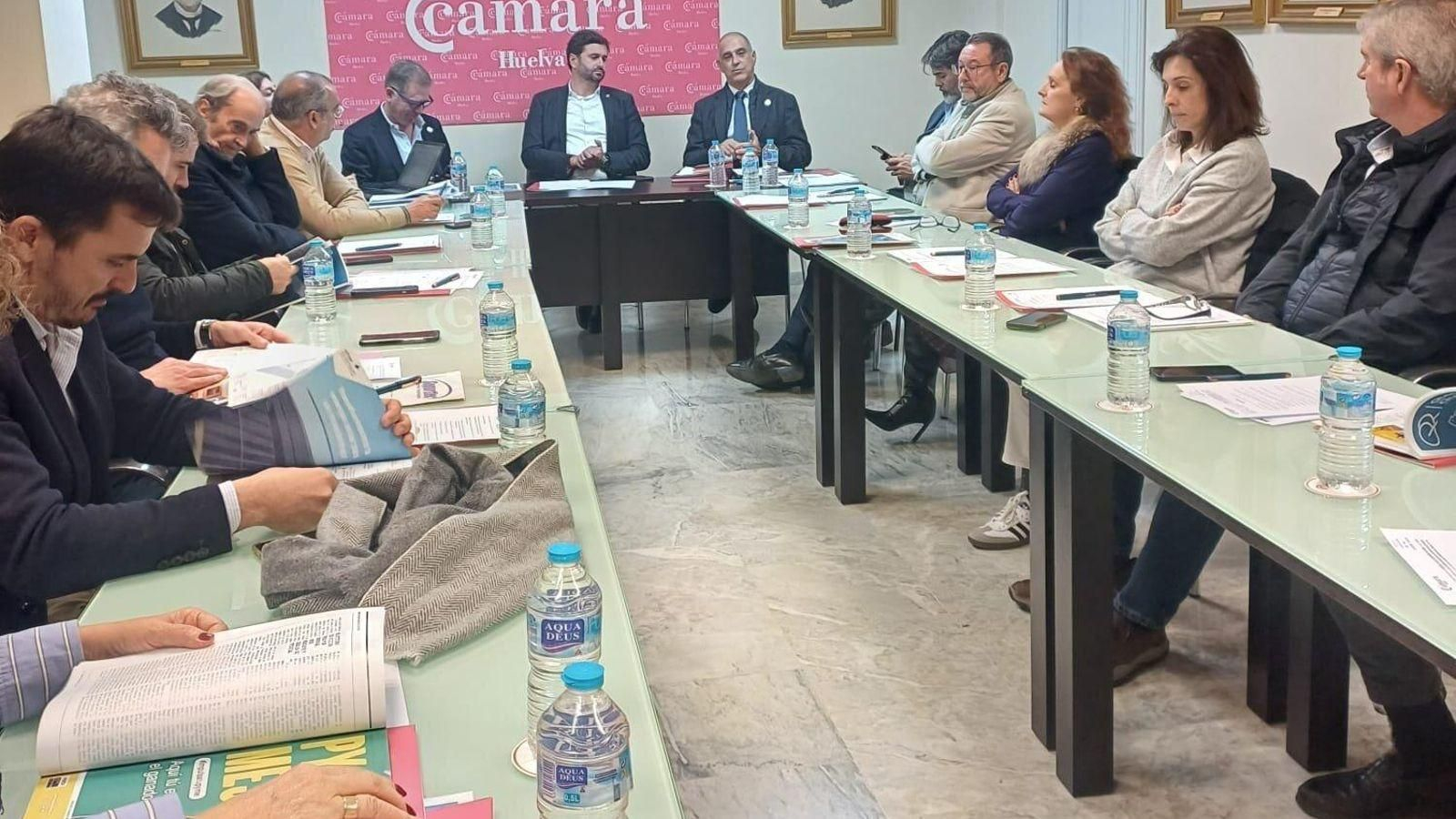 Pleno de la Cámara de Comercio de Huelva.