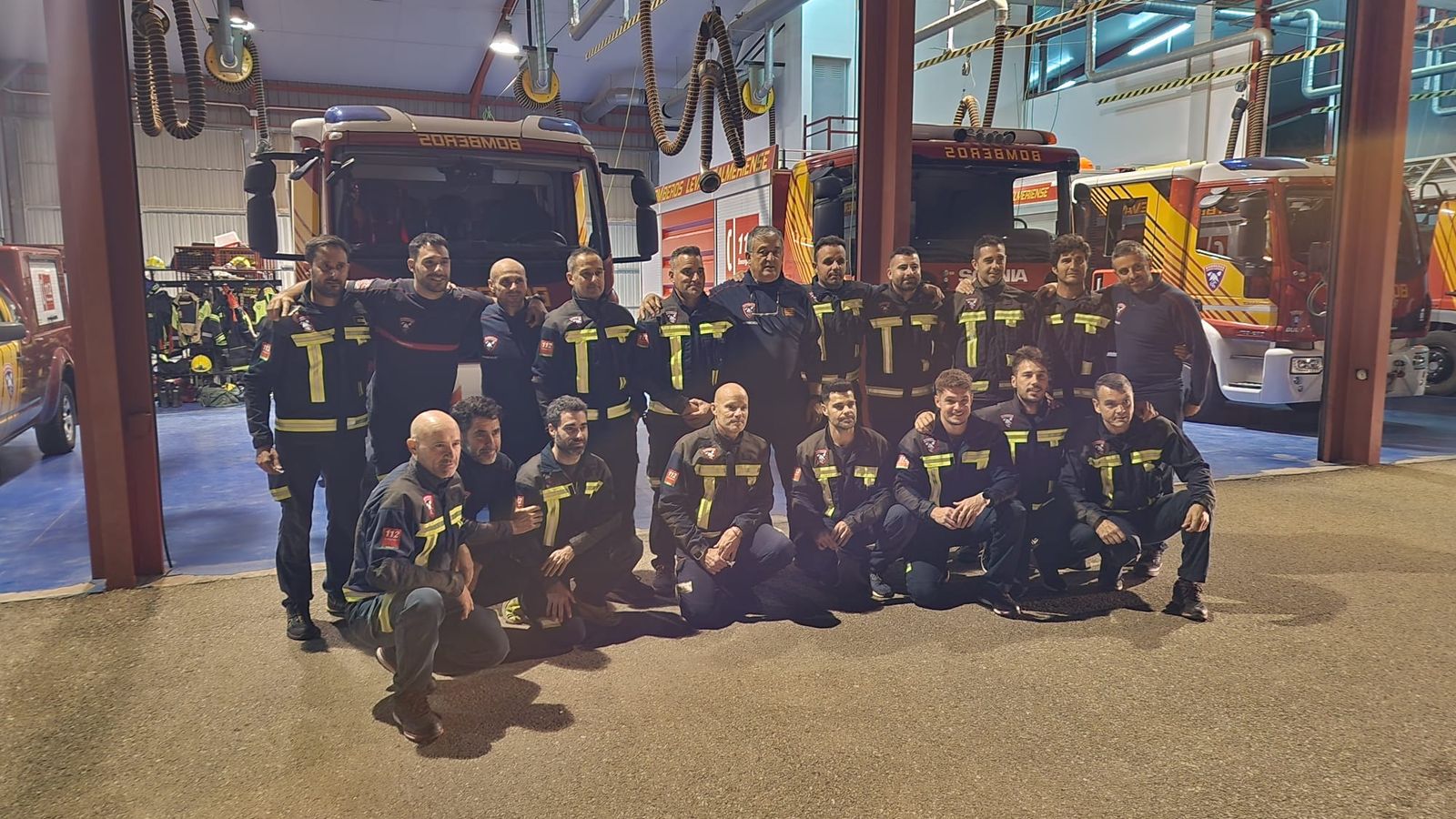 Operativo de bomberos desplazados hasta Valencia.