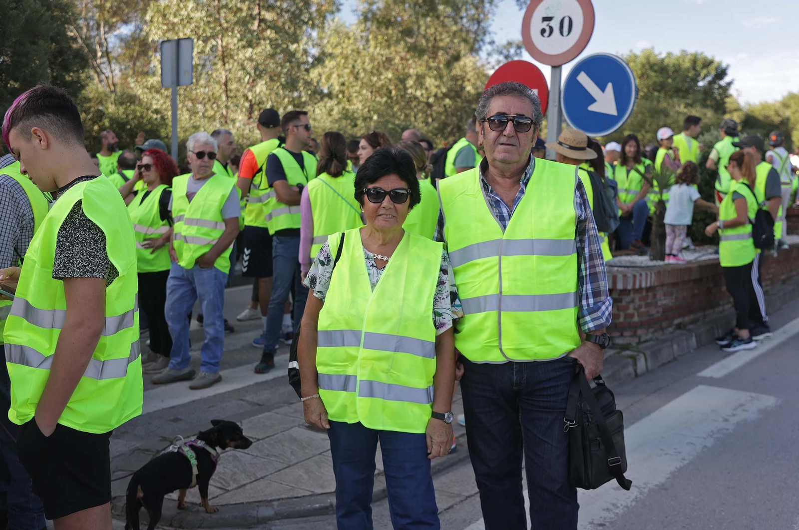 Fotos de la manifestación por el arreglo integral de la carretera A-405 de Jimena