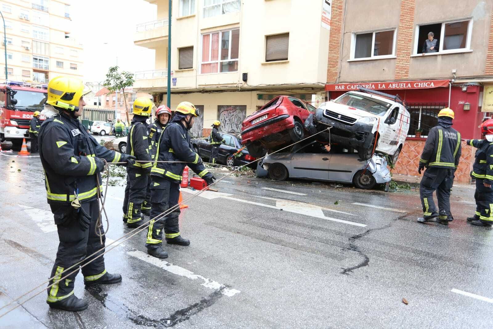 Fotos del accidente del autobús en Málaga