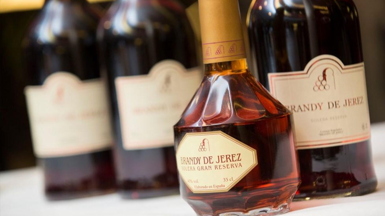 Botellas de Brandy de Jerez.