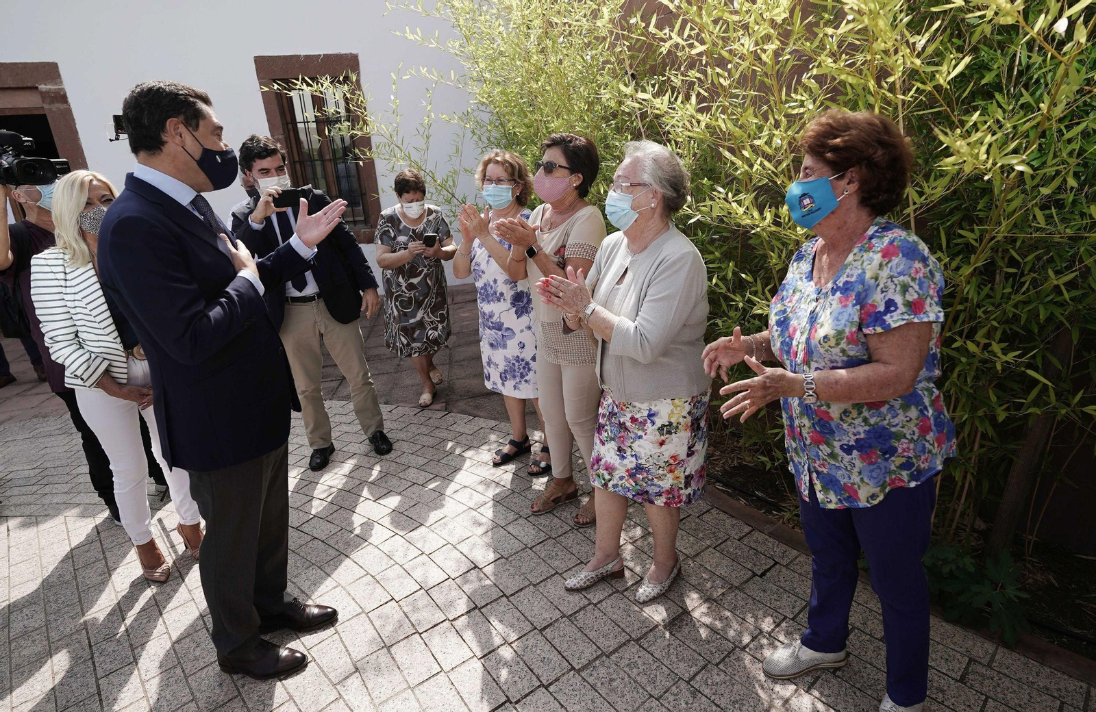 Juanma Moreno, en la localidad cordobesa de Pedro Abad