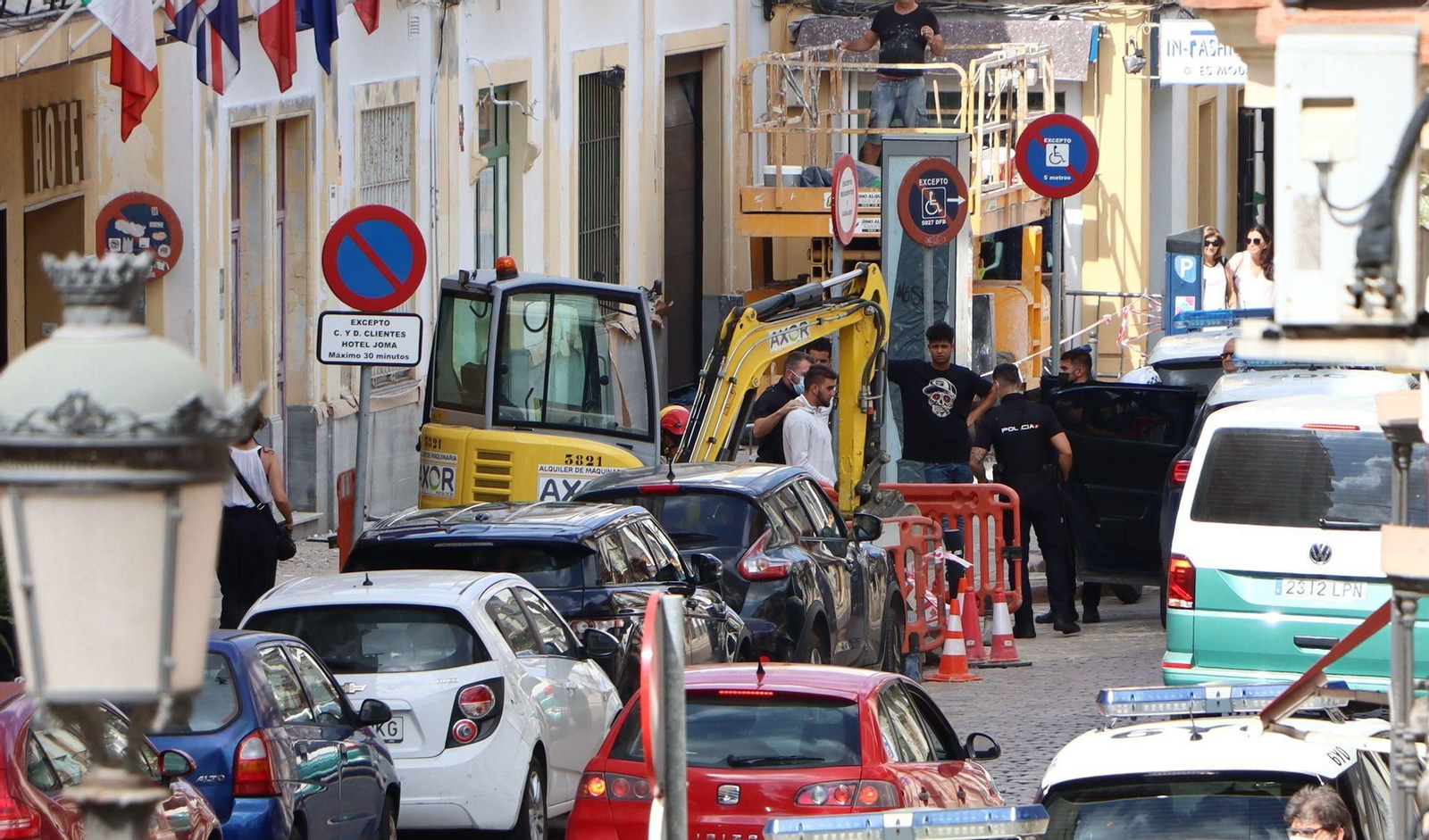 Momento de la detención del presunto agresor.