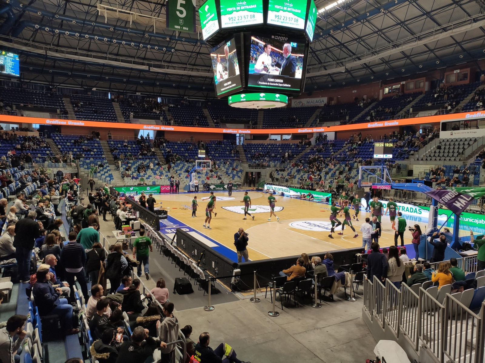 Imagen del Carpena minutos antes de empezar el partido.