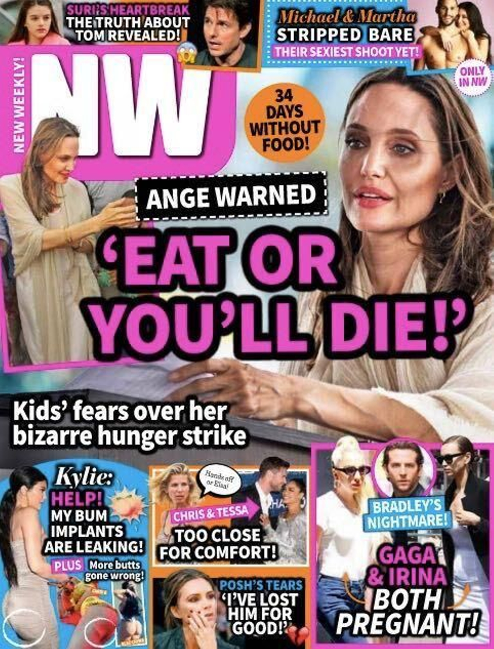 Portada de la revista sensacionalista 'NW', con Angelina Jolie.